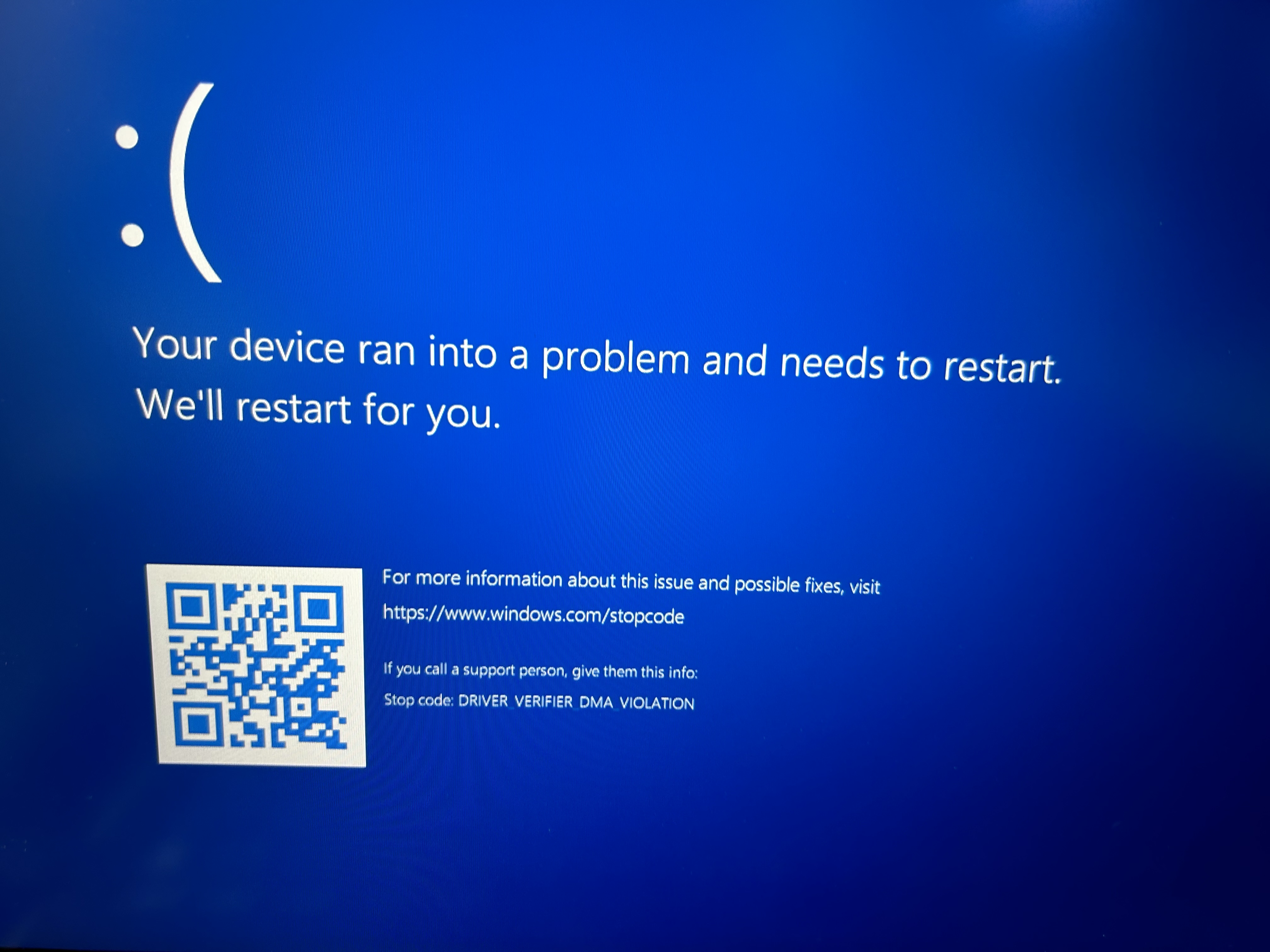 Windows REで作成した起動環境でブルースクリーン
